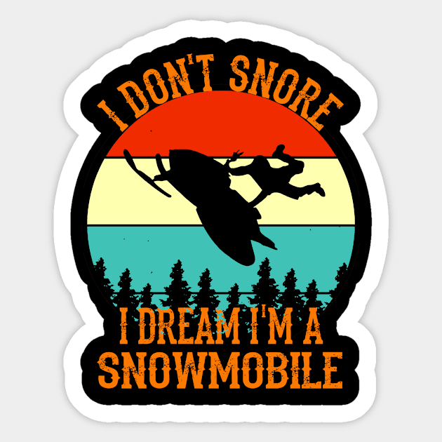 I'm a snowmobile Sticker by Éléonore Royer